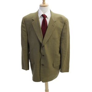 Trussini Mens Houndstooth Print Blazer Jacket Brown Wool Size EUR 62